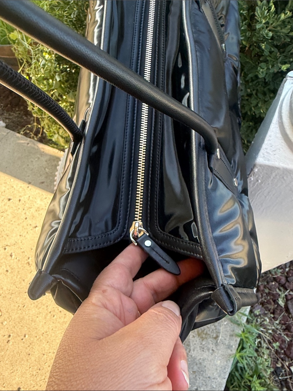 ♣️♠️kate spade  Ella Puffy Black Gloss Quilted Tote with Logo. 🖤♣️♠️ - Picture 8 of 14